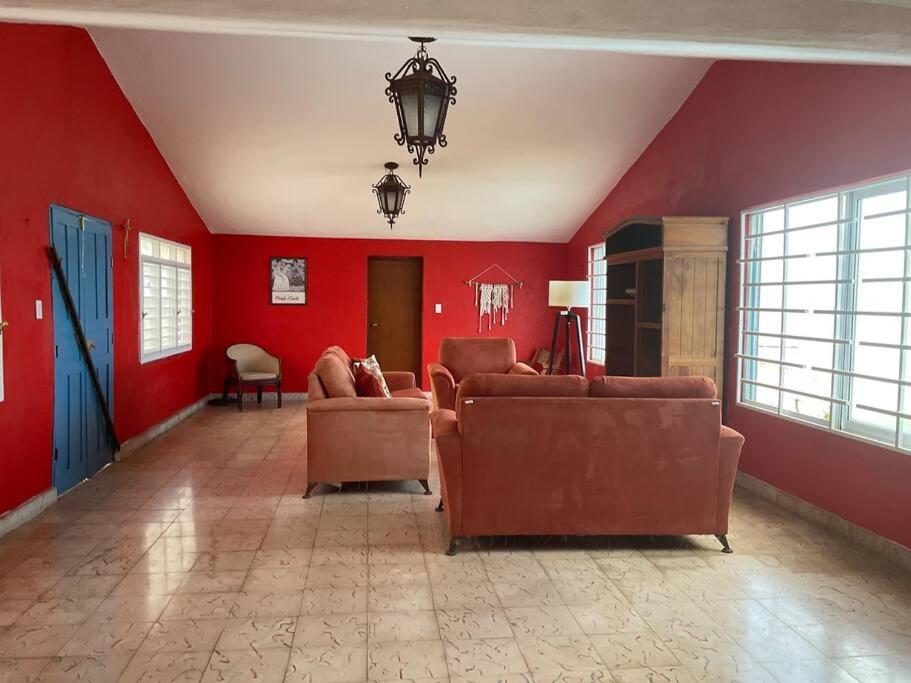 La Casa Amarilla Frente Al Mar Villa Chelem Bagian luar foto